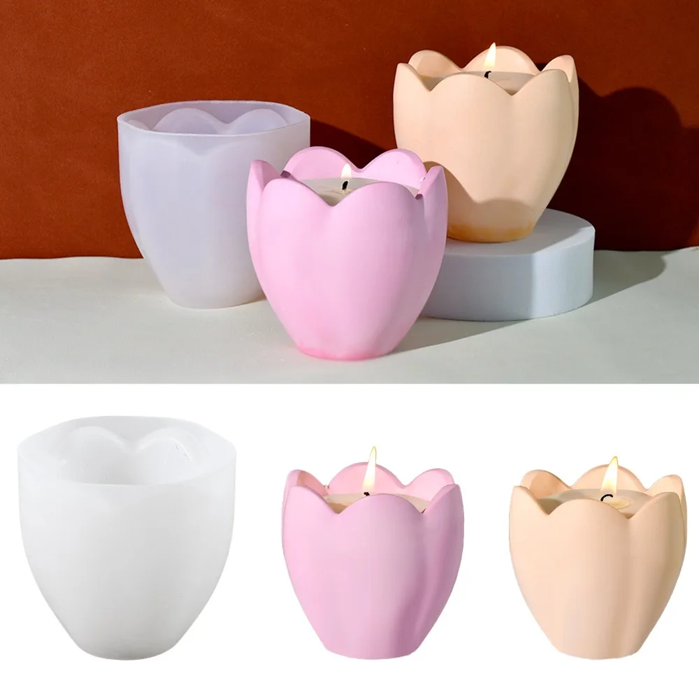 Candle Making Supplies Wholesale - Bougeoir tulipe avec moules en silicone,